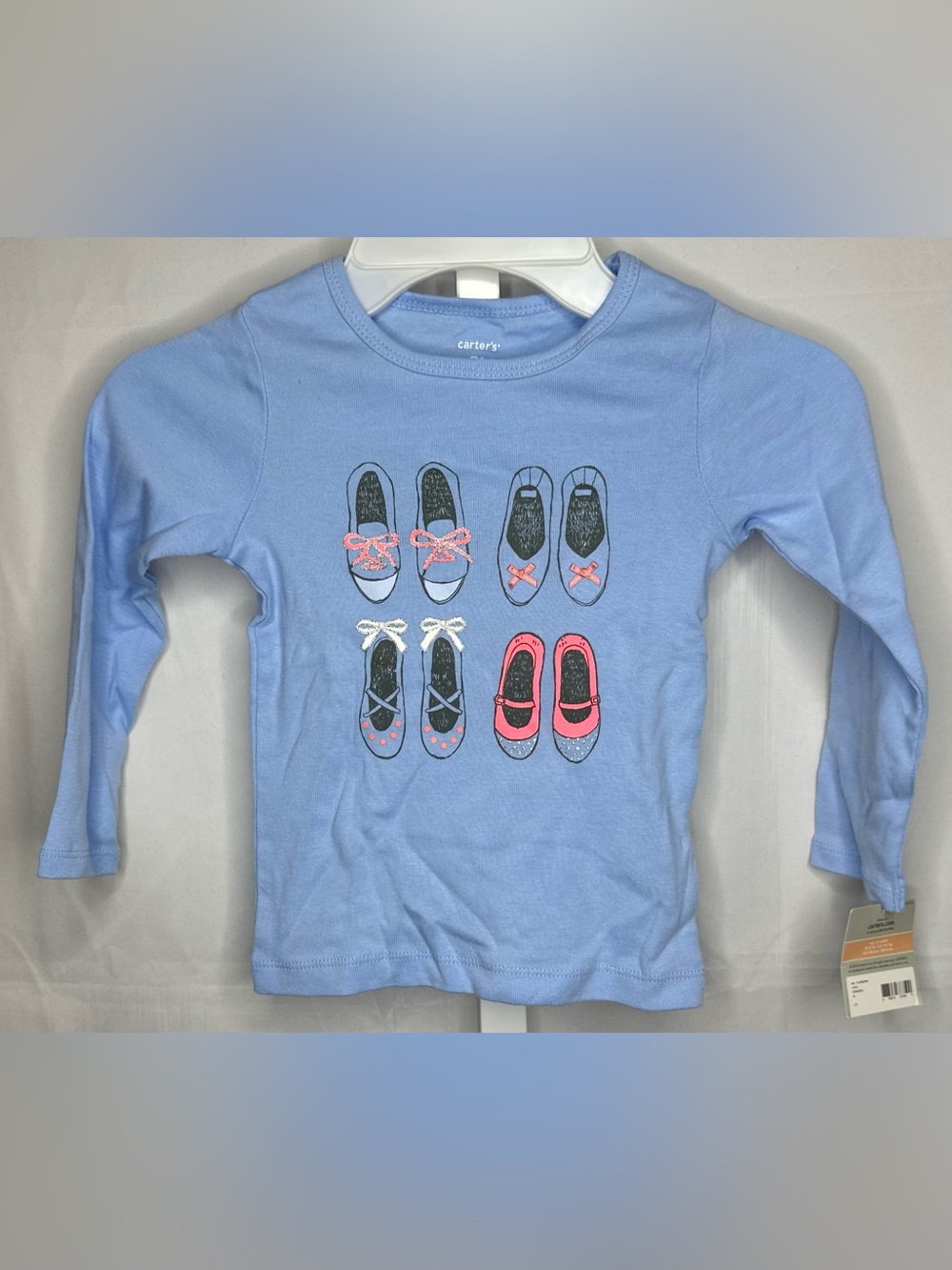 Carter's Light Blue Girls' Tee with Shoe Graphics